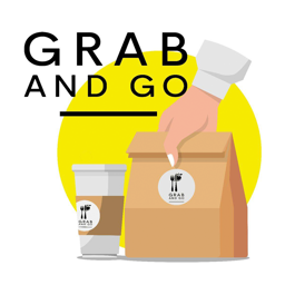 Grab And Go logo.
